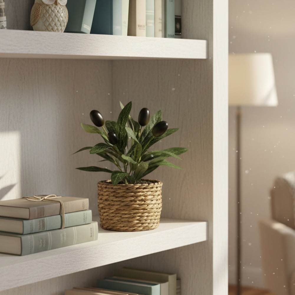Artificial Plants Pocket Olive - Desk Setup At Home review and price