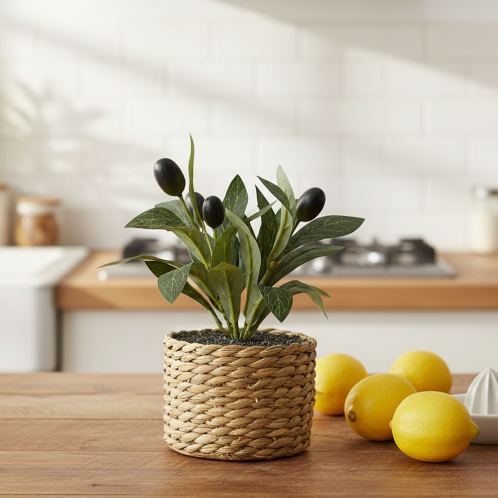 Artificial Plants Pocket Olive - Desk Setup At Home review and price