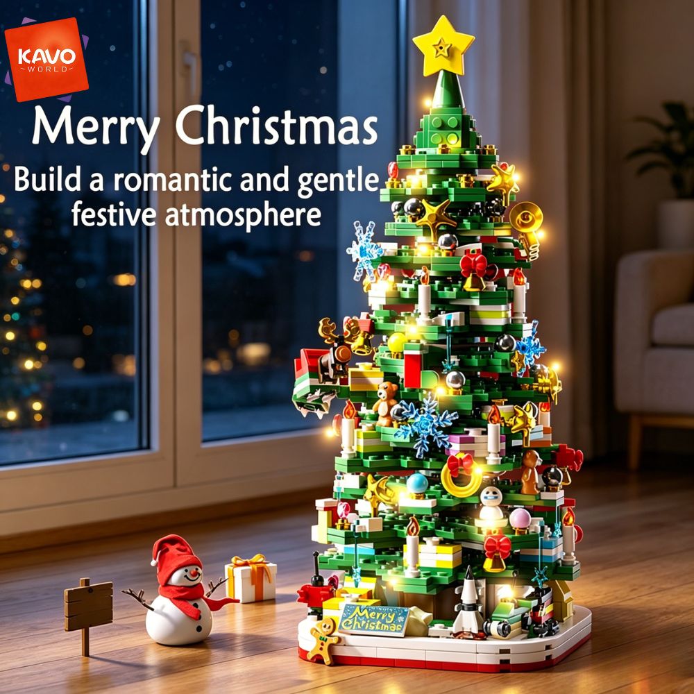 KAVOWORLD 1024pcs Christmas Tr - Desk Setup Build review and price