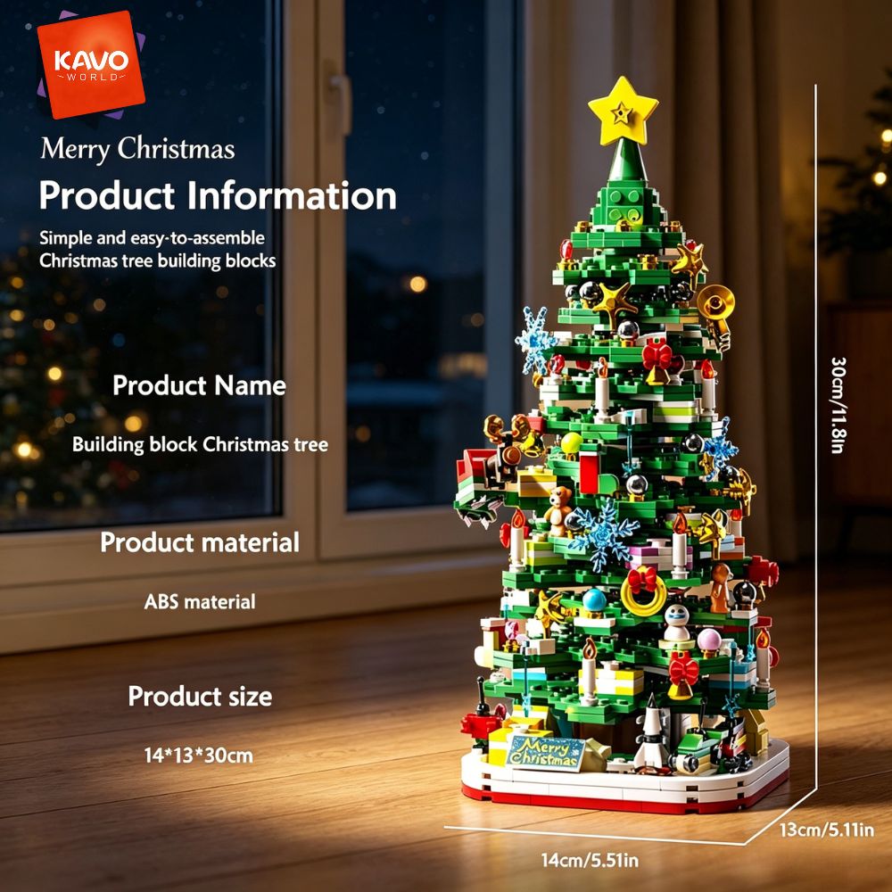 KAVOWORLD 1024pcs Christmas Tr - Desk Setup Build review and price