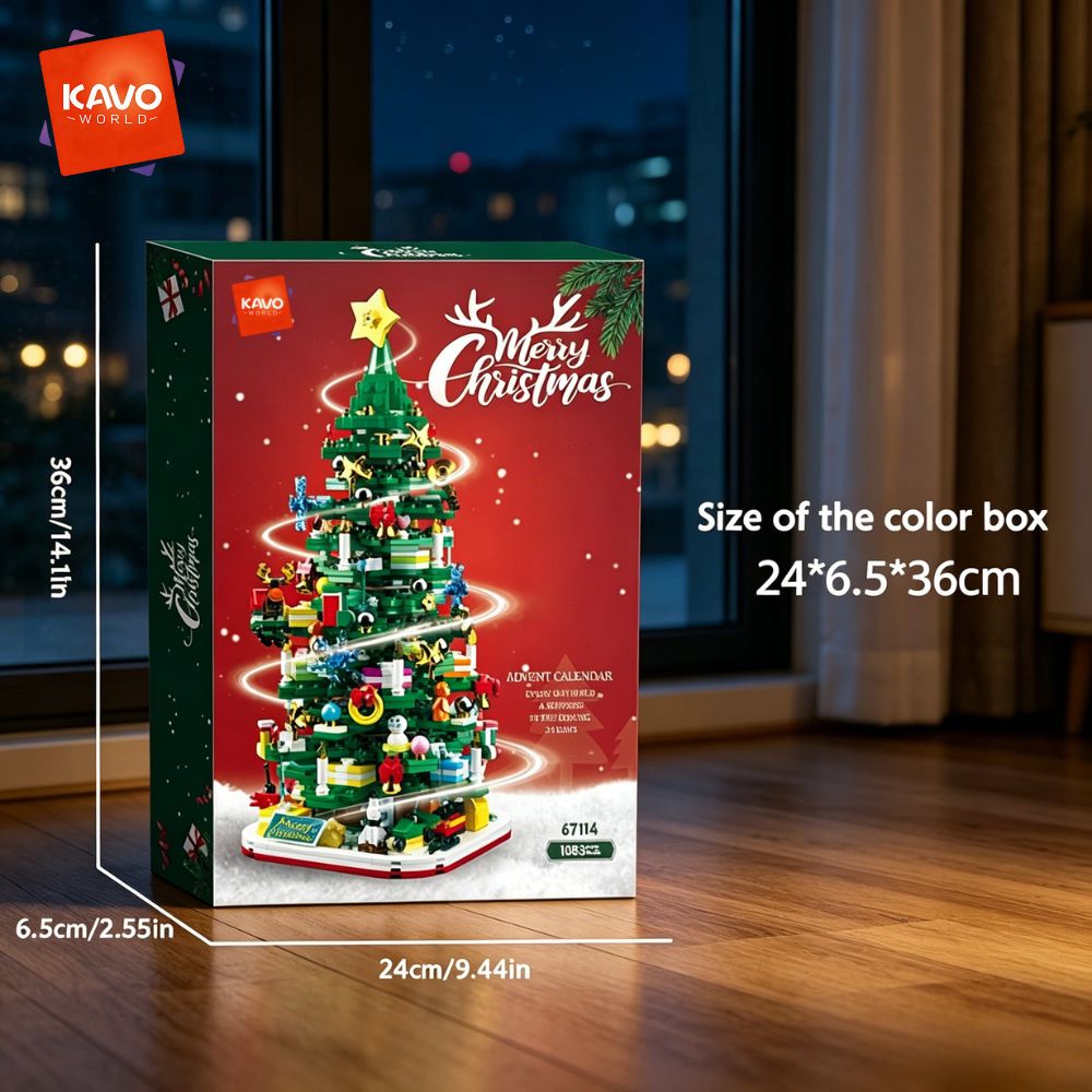 KAVOWORLD 1024pcs Christmas Tr - Desk Setup Build review and price