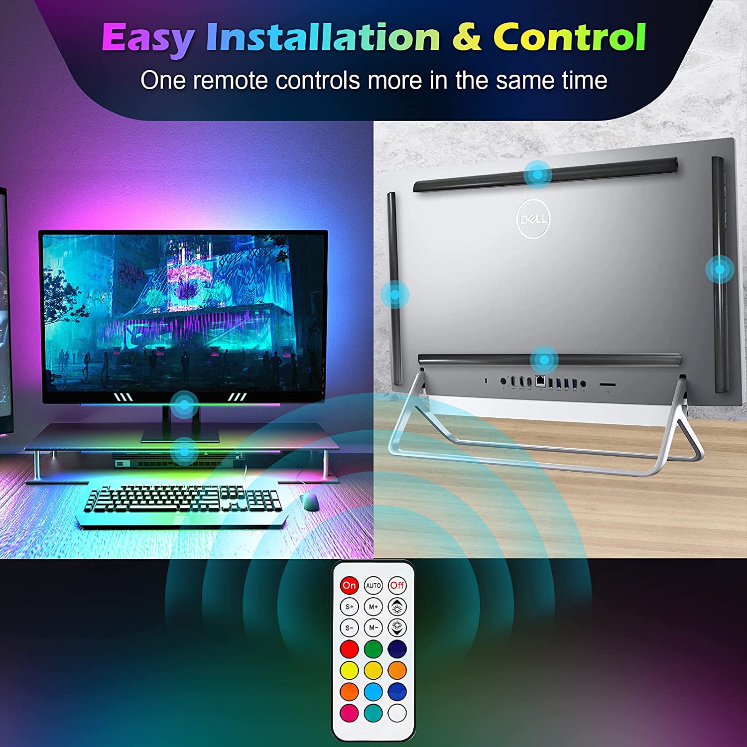 Under Monitor Light Bar RGB Dr - Desk Setup Rgb review and price